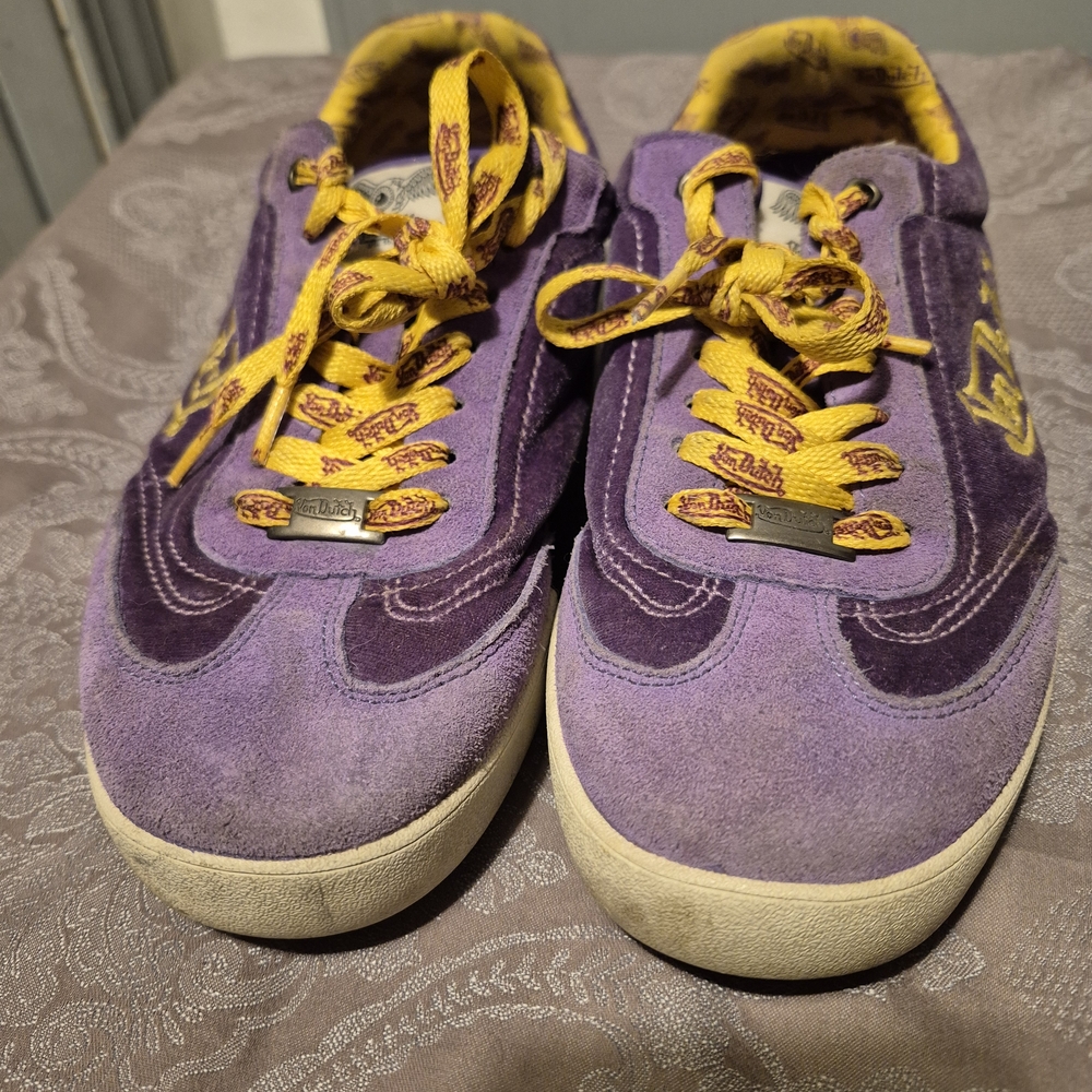 Von Dutch Purple Sneakers with Yellow Highlights - Picture 2 of 4